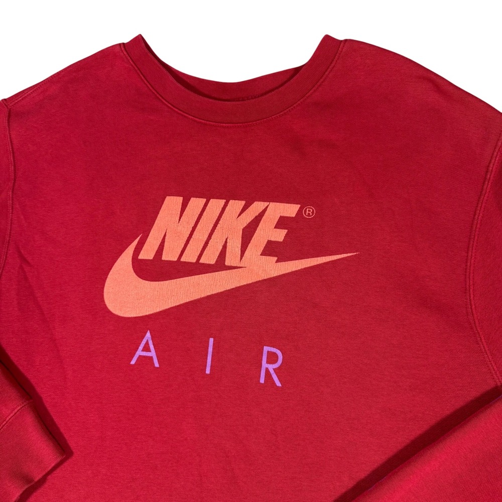 Nike Air Crewneck Sweatshirt Pullover Long Sleeve‎ Mens XL Burgundy Red